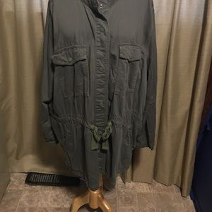 Olive green fall jacket